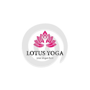 Lotus Yoga logo template