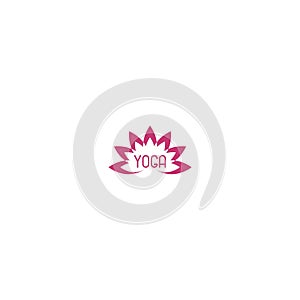 Lotus Yoga sign icon isolated on white background
