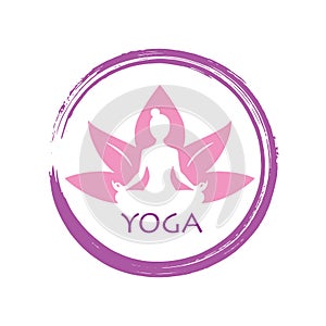 Lotus Yoga Zen Vector Logo Template Design