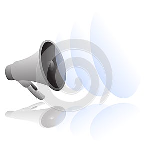 Loud megaphone vector photo