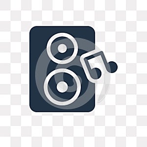 Loud Woofer Box vector icon isolated on transparent background,