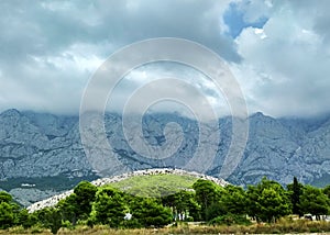 Ð¡louds on top of mountains