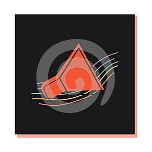 loudspeaker icon on black background