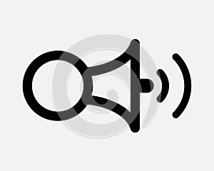 Loudspeaker Icon Loud Speaker Megaphone Communication Sound Audio Announcement Broadcast Shape Vector Clipart Artwork Sign Symbol