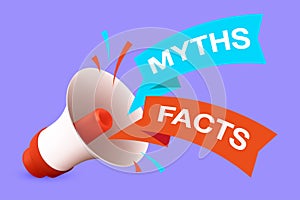 Loudspeaker with myths and facts tags