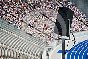 Loudspeaker in stadium