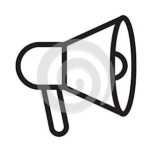 Loudspeaker vector thin    line icon