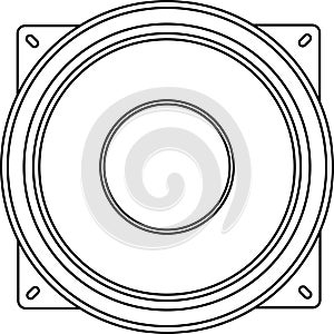 Loudspeaker on a white background vector eps 10