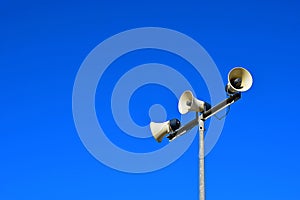 Loudspeakers With A Blue Sky