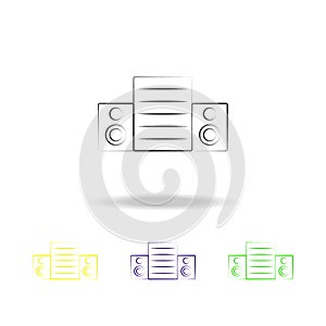 loudspeakers multicolored icons. Element of electrical devices multicolored icons. Signs, symbols collection icon can be used for