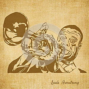 Louis Armstrong Digital Hand drawn Illustration