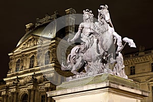 Louis XIV Statue at The Louvre in Paris photo