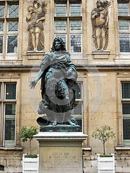 Louis XIV statue, Paris, France photo