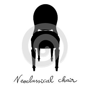 Louis XVI classical chair silhouette photo