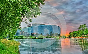 Louise Weiss building of European Parliament in Strasbourg, France