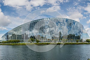 Louise Weiss building, Strasbourg, panorama photo