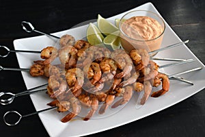 Louisiana Cajun Shrimp Skewers with Remoulade Sauce photo