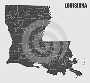 Louisiana County Map