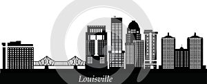 Louisville detail skyline with bridge
