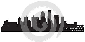 Louisville, Kentucky city skyline. Detailed vector silhouette photo