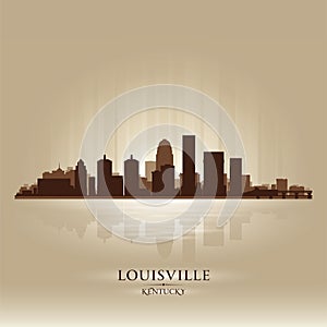 Louisville Kentucky city skyline silhouette