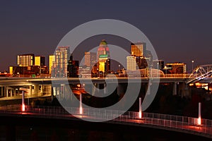 Louisville, Kentucky skyline at night