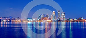 Louisville, Kentucky Skyline at Night photo