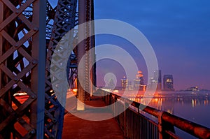 Louisville, Kentucky Skyline at Sunrise