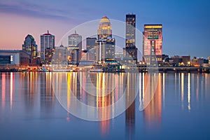 Louisville, Kentucky, USA at spring sunrise.