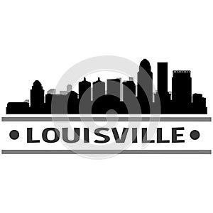 Louisville Skyline City Icon Vector Art Design