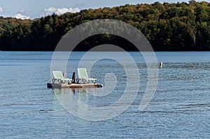 Lounge Chairs on a Floating Dock