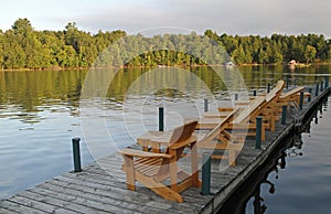 Lounge Chairs on a Pier