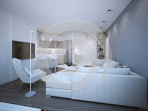 Lounge room techno style