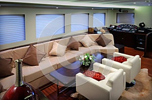 Lounge of sailboat