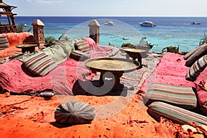 Lounge on sharm beach photo