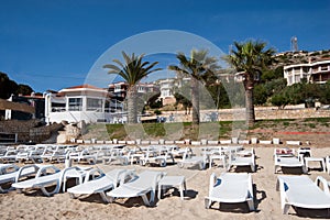 Lounges on the beach