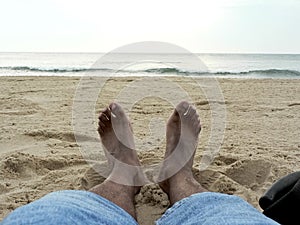 Lounging on the beach 3 photo