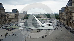The Lourve under a bright sky
