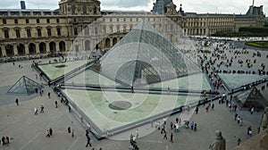 The Lourve under a bright sky
