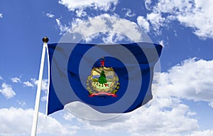 Lousiana flag mockup in the wind