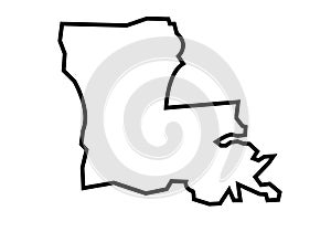 Lousiana outline map state shape