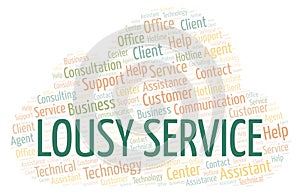 Lousy Service word cloud.