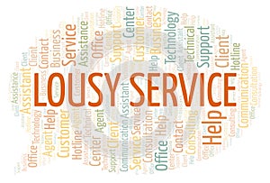 Lousy Service word cloud.