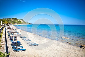 Loutra sand beach, Halkidiki, Greece. photo