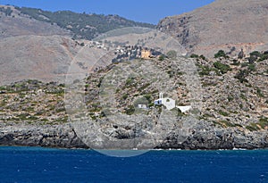 Loutro village at south Crete in Greece
