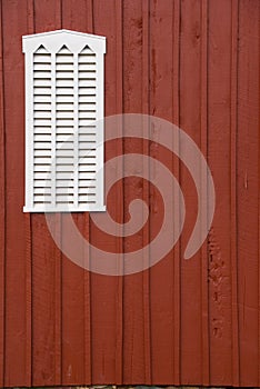 Louvered barn window with copy space