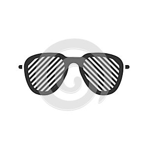 Louvered sunglasses glyph icon photo