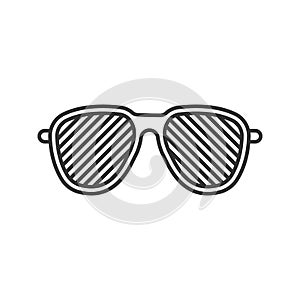 Louvered sunglasses linear icon photo