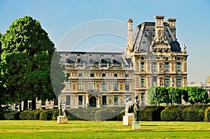 Louvre from the Jardin des Tuileries photo