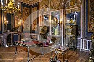 Louvre museum hallway royal room luxuriously decorated dated from Henry the second French king